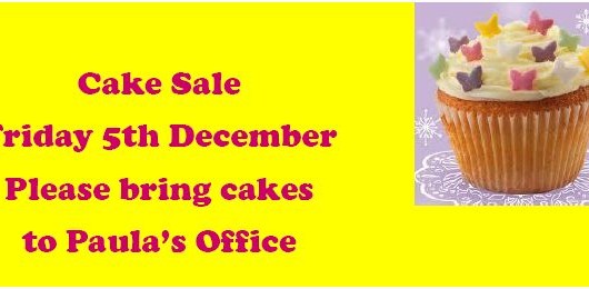 Mount Sion Cake Sale – Friday 5th December